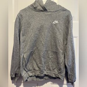 Nike Heather Gray Hoodie Sweatshirt, Big Kids size XL